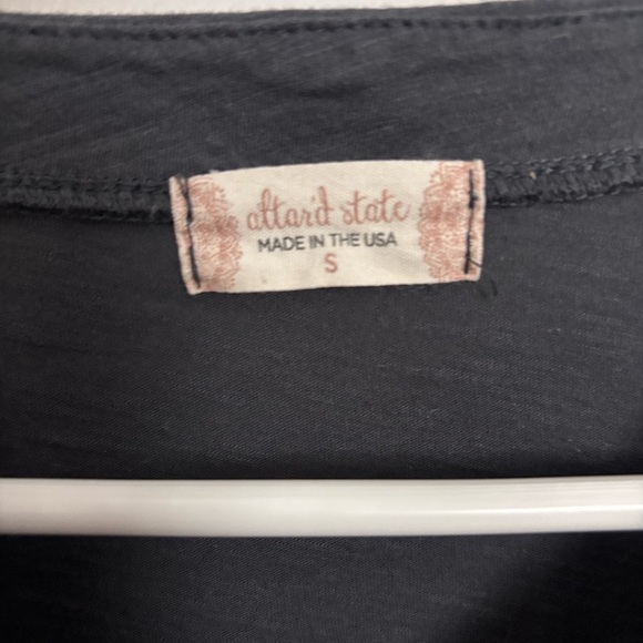 ALTAR’D STATE BABYDOLL RUFFLE TOP-SMOKED GRAY - Picture 3 of 4